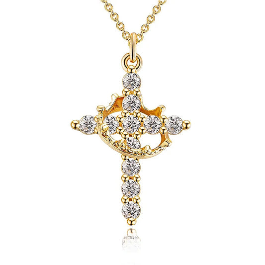 Cross and Crown Neckless
