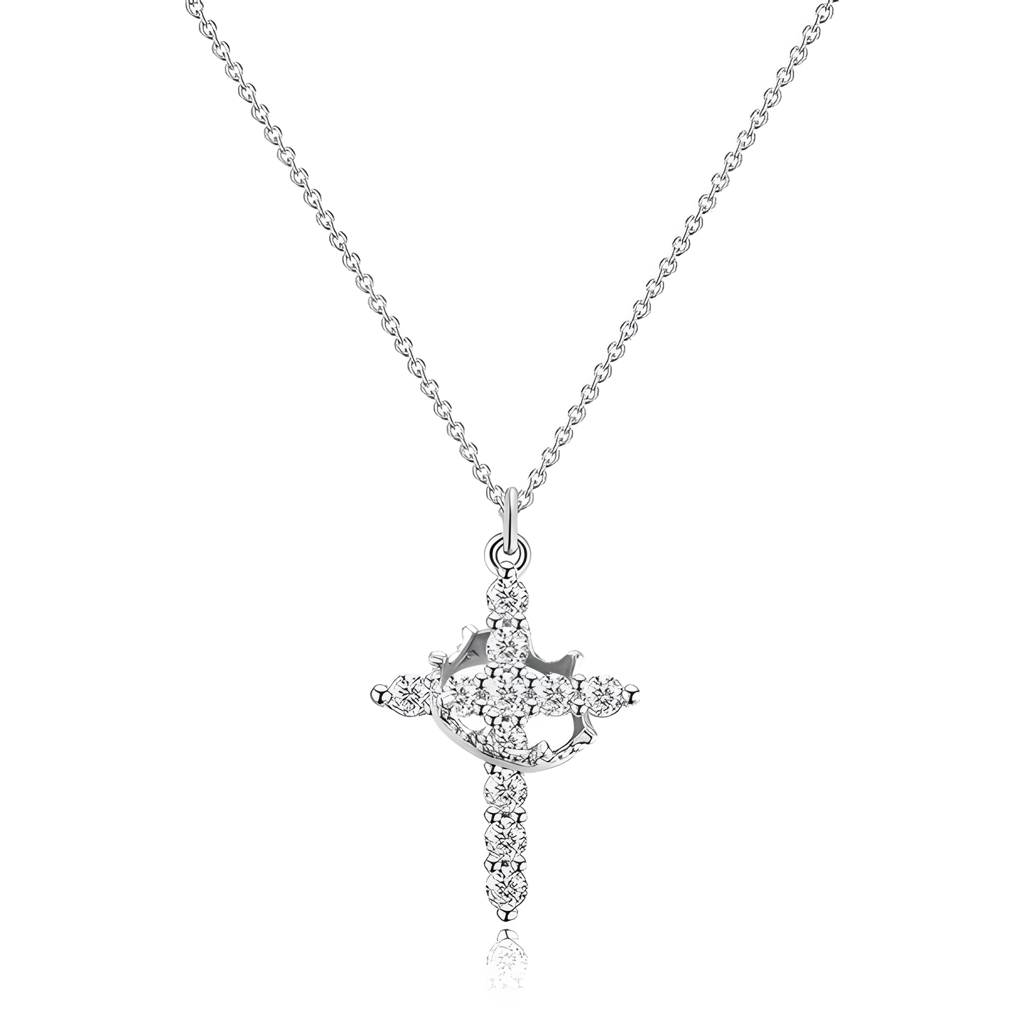 Cross and Crown Neckless