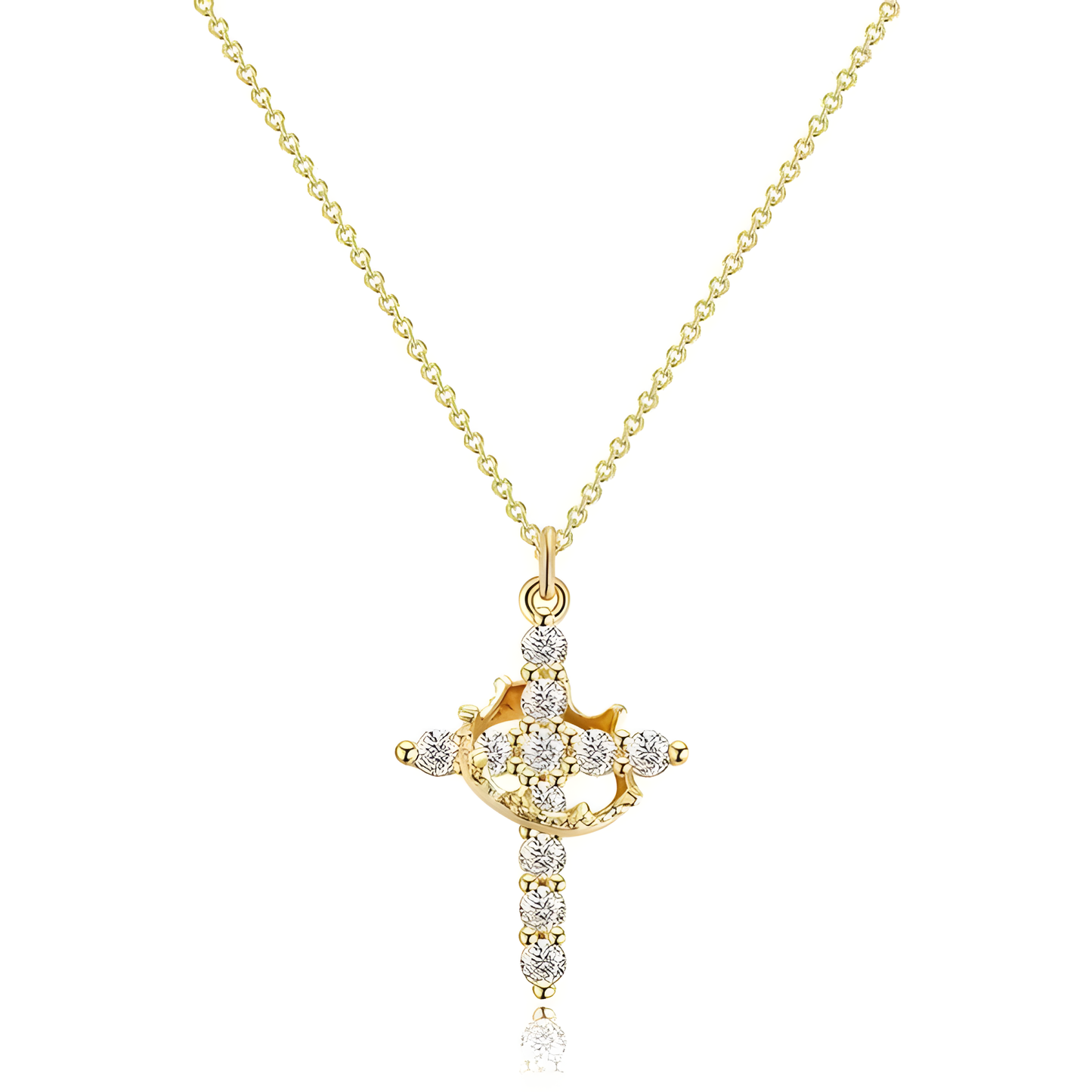 Cross and Crown Neckless