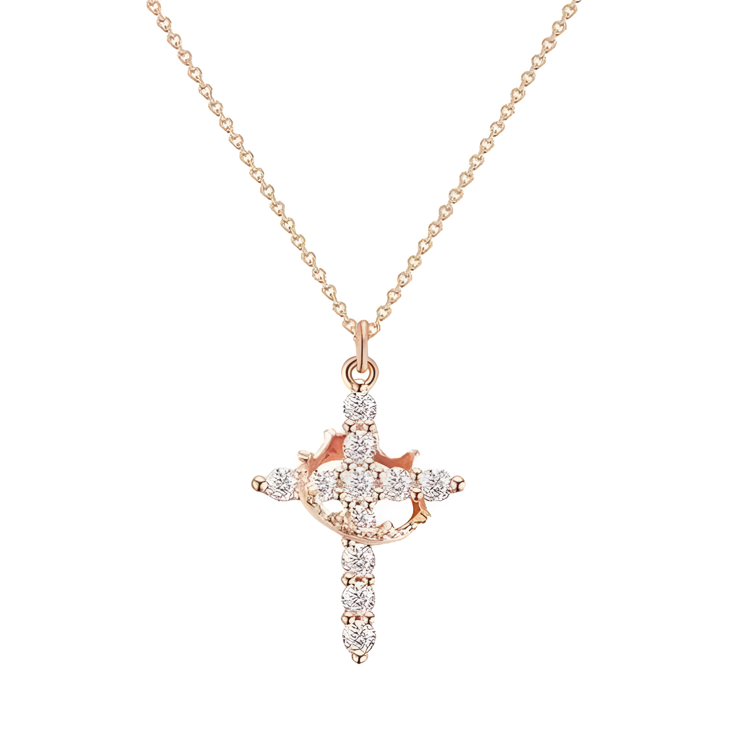 Cross and Crown Neckless